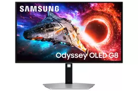 Samsung Odyssey OLED G8 S27HG800SU - G80SH serija - 27 colių 4K UHD žaidimų monitorius, 240Hz, 0,03ms, QD-OLED, DisplayHDR 400 True Black, AMD FreeSync Premium Pro