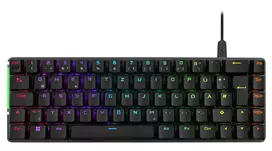 ASUS ROG Falchion Ace M705 65% Wired Mechanical Gaming Keyboard, USB-C, 1000Hz Polling Rate, ROG NX Red Switches, PBT Keycaps, RGB Aura Sync, Black