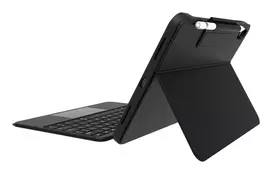 DEQSTER Smart Combo Touch Keyboard Case iPad 10.9 colio (10 kartos, 2022) su Apple Smart Connector, vokišku QWERTZ išdėstymu, juoda