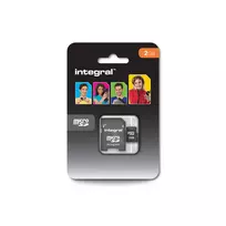 Integral 2GB microSD atminties kortelė su SD adapteriu