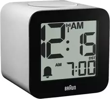 Braun BC 25 WP-DCF White Radio-Controlled Alarm Clock with Voice Output (60076)