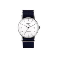Tissot Le Locle Automatinis Mechaninis Laikrodis 30M Atsparus Vandeniui 40Mm Sidabrinis Ciferblatas Nerūdijančio Plieno Korpusas Nailoninis Dirželis T109.407.17.032.00 White Dial