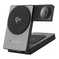 Verbatim Foldable 3-in-1 Magnetic Wireless Power Bank 5000 mAh Power Delivery 3.0 Black