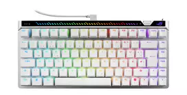 ASUS ROG Falchion Ace 75 HE Gaming Keyboard (Moonlight White, German Layout, ROG HFX V2 Magnetic Switches)