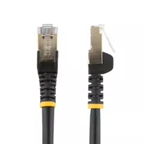 StarTech.com 7m CAT6A Ethernet Cable, 10 Gigabit Shielded Snagless RJ45 100W PoE Patch Cord, CAT 6A 10GbE STP Network Cable with Strain Relief, Black, UL Certified