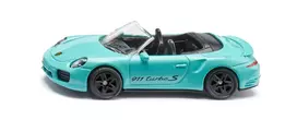 SIKU Porsche 911 Turbo S Cabriolet Turquoise/Black Die-cast Model Car 1:55