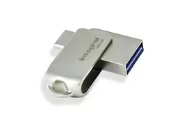 Integral INFD32GB360CDL3.0 32GB USB 3.2 Gen 1 Dual Drive Type-A / Type-C Capless sidabrinis