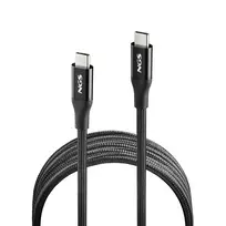NGS KNOT USB-C į USB-C laidas 2m 240W Juodas