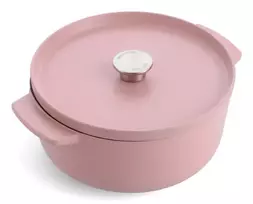 KitchenAid emaliuoto ketaus troškinimo puodas su dangčiu, 26 cm, rožinis