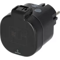 BRENNENSTUHL Connect WiFi Smart Plug WA 3600 XS03 Outdoor, Black, Voice Control, Timer, App