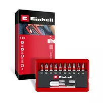 Einhell Karabiner Impact Bit Set 10-Piece 1/4 inch Hex Impact Driver Bits with Carabiner Clip