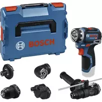 Bosch Professional GSR 12V-32 FC Akumuliatorinis Gręžtuvas-Suktuvas 12V (Mėlyna/Juoda, Komplektas be Akumuliatoriaus, 5 Adapteriai, L-BOXX)