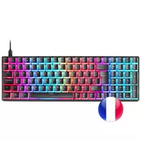 MARS GAMING MKULTRA Laidinė mechaninė klaviatūra, 60% AZERTY, OUTEMU Red jungikliai, RGB, juoda