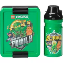 Room Copenhagen LEGO Lunch Box Set Ninjago Green Black 2-Piece