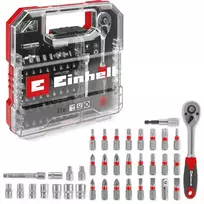 EINHELL-KWB Lizdų ir antgalių rinkinys 1/4 colio 37 dalių L-CASE dėkle