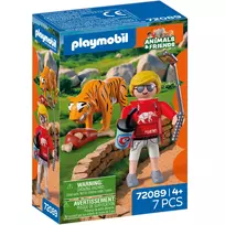 PLAYMOBIL 72089 Gyvūnai ir draugai: Tigras ir lankytojai zoologijos sode