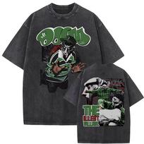 MF DOOM Washed Black Graphic T Shirt Hip Hop Rap Streetwear Unisex Tee L