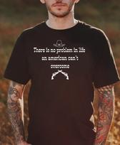 Wild West T-Shirt: American Spirit, Saloon Typography, Revolver & Cowboy Hat 4XL