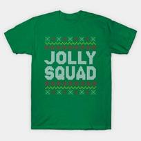 Jolly Squad Christmas Ugly Sweater Pattern Made in Australia T-Shirt 4XL