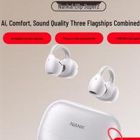 NANK Clip Super2 AI Translator Open-Ear Bluetooth Headset šerkšno baltos spalvos
