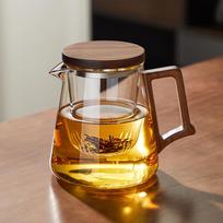 Yi Hu Tea Glass Teapot Large Capacity Three-Piece Set with Filter Heat-Resistant Borosilicate Home Office Tea Set