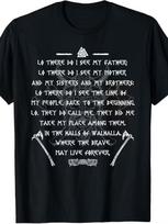 [Viking Warrior T-Shirt] Viking Warrior Norse Odin Axes Valhalla Prayer Before B XL