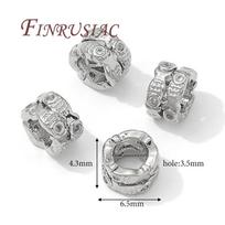 18K Gold Plated Brass with Zircon Spacer Beads For Jewelry Making,Bracelets Bead,Separators For Beads,DIY Beading Accessories 2 pieces