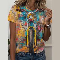 Facial Pop Art 3D Print Women's T-Shirts Summer Casual Short Sleeve T Shirt Round Neck Tees Harajuku Y2K Tops Female Clothing S