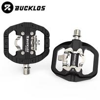 BUCKLOS Dual-function Bicycle Pedals, Suitable for Clipless and Flat Pedals, 9/16 Inch Nylon Fiber Mountain Bike Pedals. Pedal