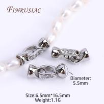 DIY Pearls Jewelry Fittings 18K Gold Plated Inlaid Zircon Lock Clasps Closure Fasteners For Beading Jewelry Making 2 Pieces