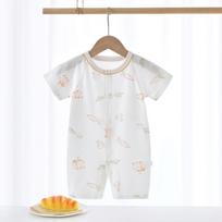 100% Cotton Ribbed Short-Sleeve Baby Bodysuit & Air Conditioning Romper