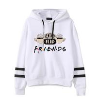 Women Friends TV Show Hooded Sweatshirt Cute Coffee Printing Hoodies Female Autumn Winter Casual Pullover Hoodies 6XL balta