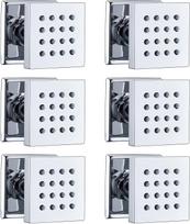 2 Inch Brass Square Chrome Finish Bathroom Massage Shower Body Sprayer Multi Jet Head Hydro Shower (as the picture,Brass) beige