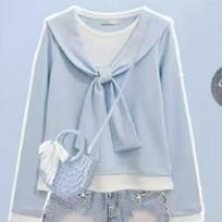 Korean Style Dopamine Cute Girls' Long-Sleeve T-shirt - 2026 Early Autumn Fashion Set 140 cm