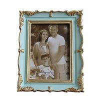 Antique Resin Art Golden Trim Photo Frame With Intricate Carved Pattern Tabletop Decors Picture Frame For Home Aesthetic rožinė