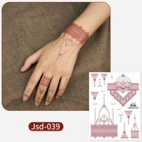 Private Label Temporary Henna Lace National Wind Style Geometric Shape Face Body Tattoo Sticker Arm Sticker Water Transfer Paper