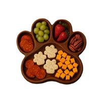 Practical Wooden Cats Paws/Cats Shaped Design Dish Perfect For Serving Fruits And Desserts Serving Tray Fruit Platter