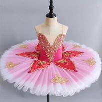 Little Swan Ballet Tutu Dress for Toddler Girls - Fluffy Tulle Dance Costume 140 cm dangaus mėlyna spalva