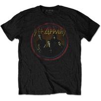 Men's Def Leppard Vintage Circle Slim Fit T-shirt Large Black 3XL