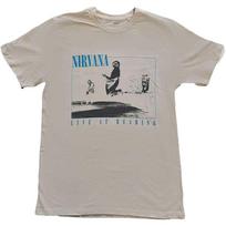 Men's Nirvana Live At Reading T-shirt X-Large Sand 2XL