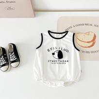 Sleeveless Summer Cartoon Baby Onesie Romper 90 cm balta