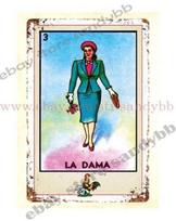 la dama loteria card mexican metal tin sign art wallAluminum 20x30cm（7.8x11.8inch）