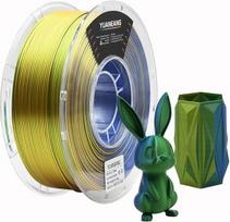 YUANEANG PLA 3D Printer Filament Silk TriColor Dimensional Accuracy 0.03mm 1kg Spool (2.2 Lbs) 1.75mm Blue Green Yellow None&Yellow/blue/green