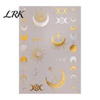 Waterproof Fake Tattoo Decals Golden Silver-color Metallic Sticker for Women Girls, Temporary Adult Child Tattoos Face Body Arm Decoration, 2