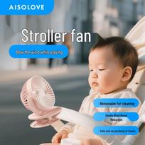 SuLe F3 USB Mini Clip-On Portable Fan vyšnių žiedų rožinė spalva