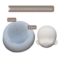 Ultra-light Silicone Mold for Crafting Q-version Faces in Polymer and Resin Clay Steamed Bun Face Mold (Chibi)