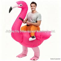 Karštos rožinės spalvos flamingas pripučiamas kostiumas Hot Pink Flamingo pink