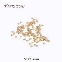 1.5mm/2mm/2.5mm 18K Gold Plated Square Cube Beads,Beading Beads,Brass Metal Gold Spacer Beads For DIY Jewelry Making Supplies 50 pcs
