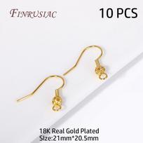 18K Gold Plated Earring Settings Jewelry Findings,Earring Hoops Ear wire/Earring Stopper Nuts/DIY Earring Making Supplies
