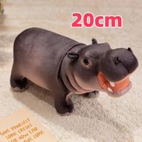 Real Life Rhinoceros Hippo Plush Toy Stuffed Lifelike African Rhinos Wild Animals Doll Toys for Kids Children Xmas Gift Decor